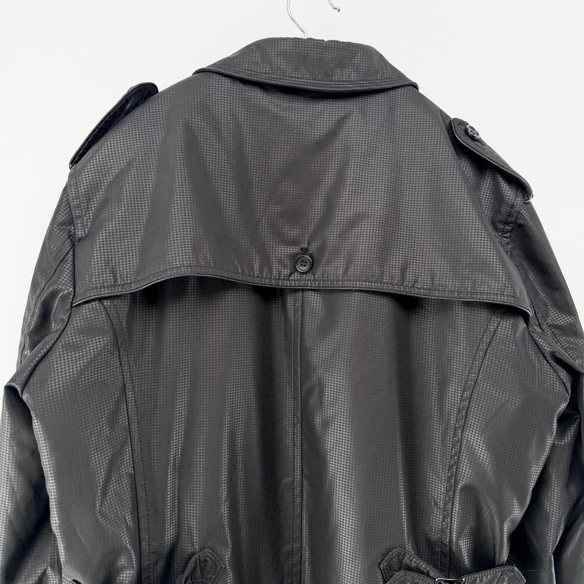 【美品】brummell トレンチコート ブラック Lサイズ【クリーニング発送】