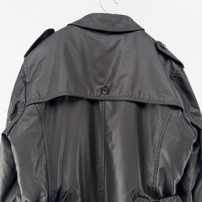 【美品】brummell トレンチコート ブラック Lサイズ【クリーニング発送】