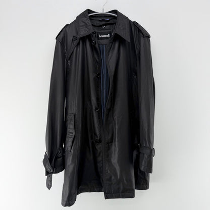 【美品】brummell トレンチコート ブラック Lサイズ【クリーニング発送】