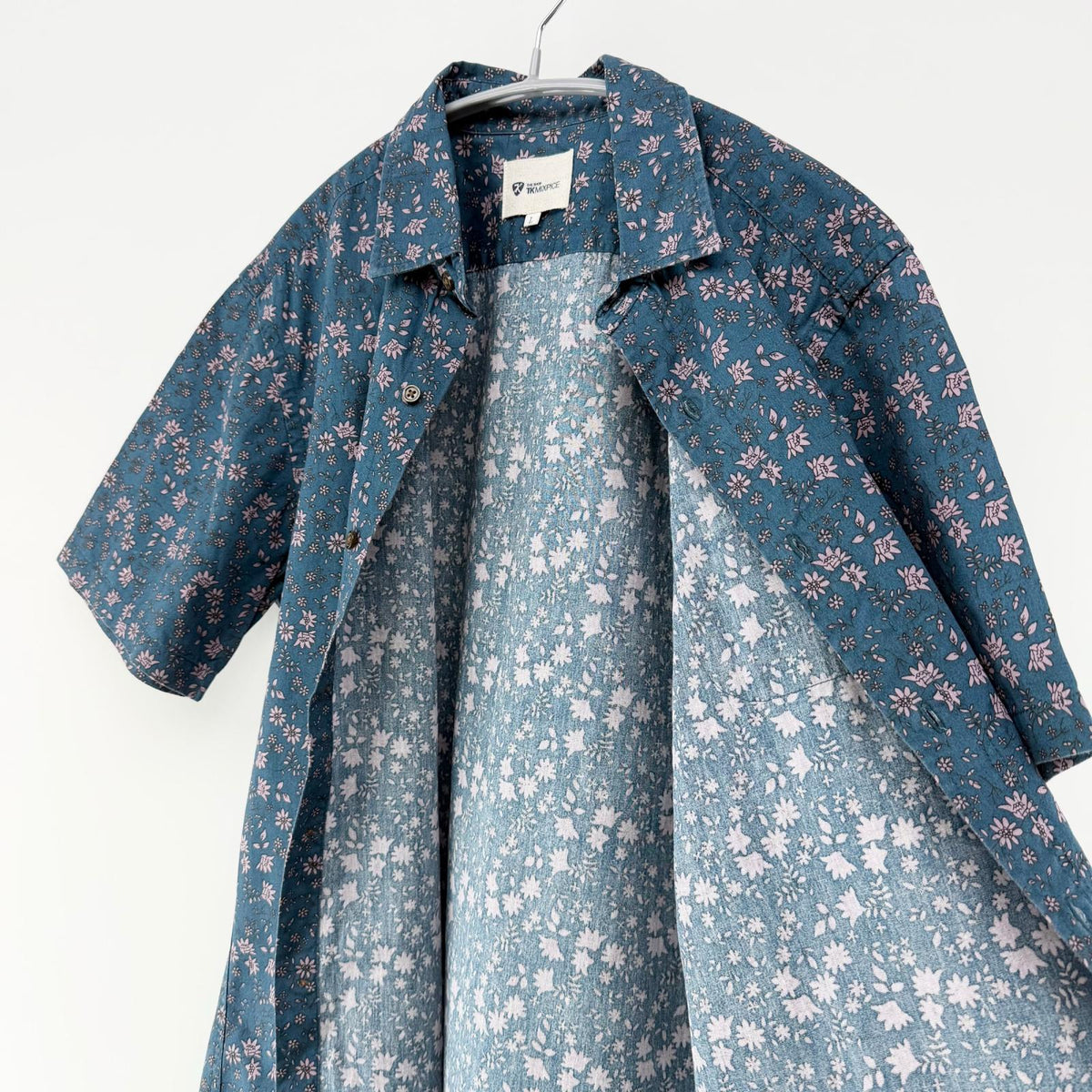 【美品】The shop TK 半袖シャツ ブルー Lサイズ【クリーニング発送】