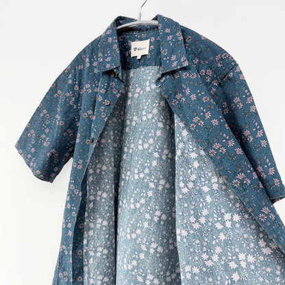 【美品】The shop TK 半袖シャツ ブルー Lサイズ【クリーニング発送】