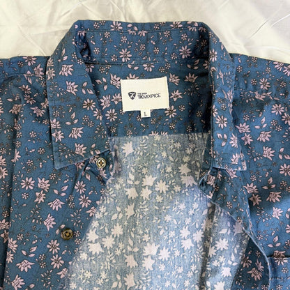 【美品】The shop TK 半袖シャツ ブルー Lサイズ【クリーニング発送】