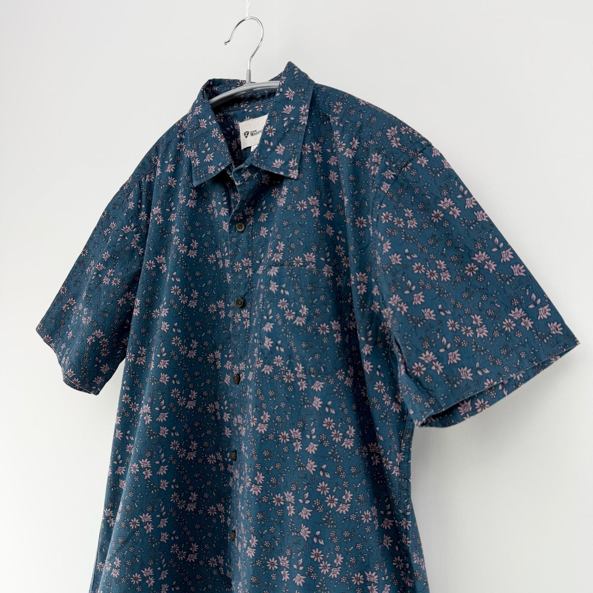 【美品】The shop TK 半袖シャツ ブルー Lサイズ【クリーニング発送】