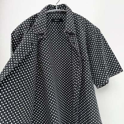【美品】COMME CA ISM 半袖シャツ ブラック Fサイズ【クリーニング発送】