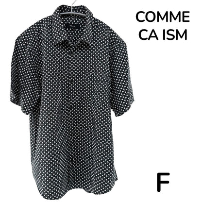 【美品】COMME CA ISM 半袖シャツ ブラック Fサイズ【クリーニング発送】