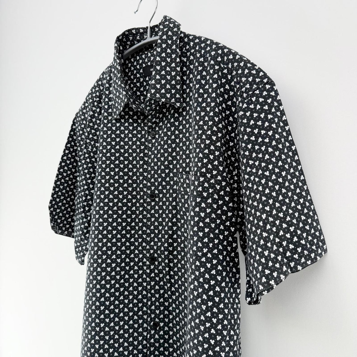 【美品】COMME CA ISM 半袖シャツ ブラック Fサイズ【クリーニング発送】