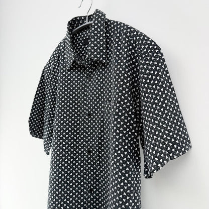 【美品】COMME CA ISM 半袖シャツ ブラック Fサイズ【クリーニング発送】