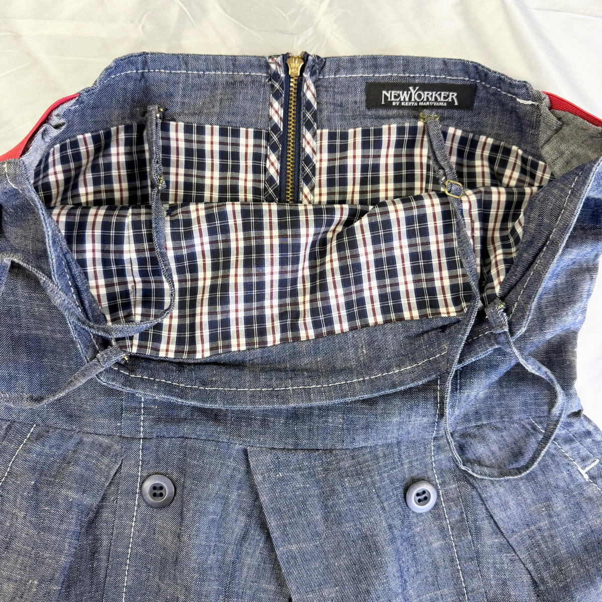 【美品】NEW YORKER ワンピース ネイビー 9ARサイズ【クリーニング発送】