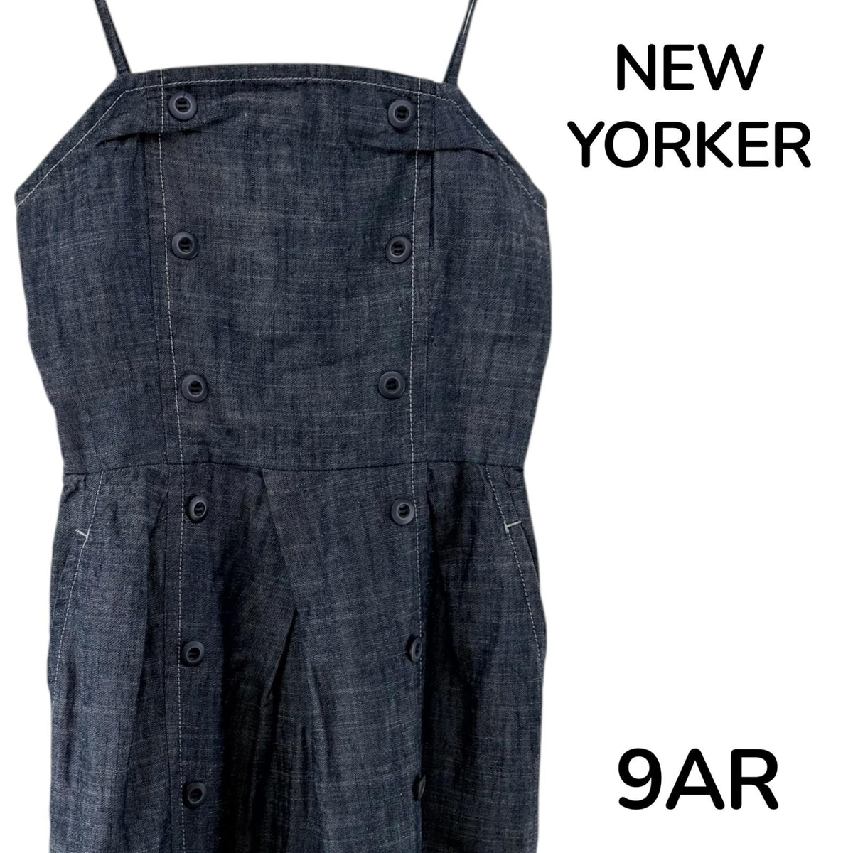 【美品】NEW YORKER ワンピース ネイビー 9ARサイズ【クリーニング発送】