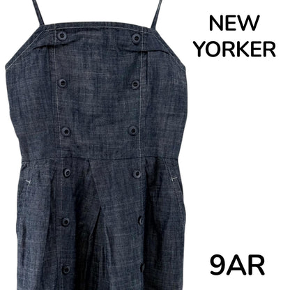 【美品】NEW YORKER ワンピース ネイビー 9ARサイズ【クリーニング発送】