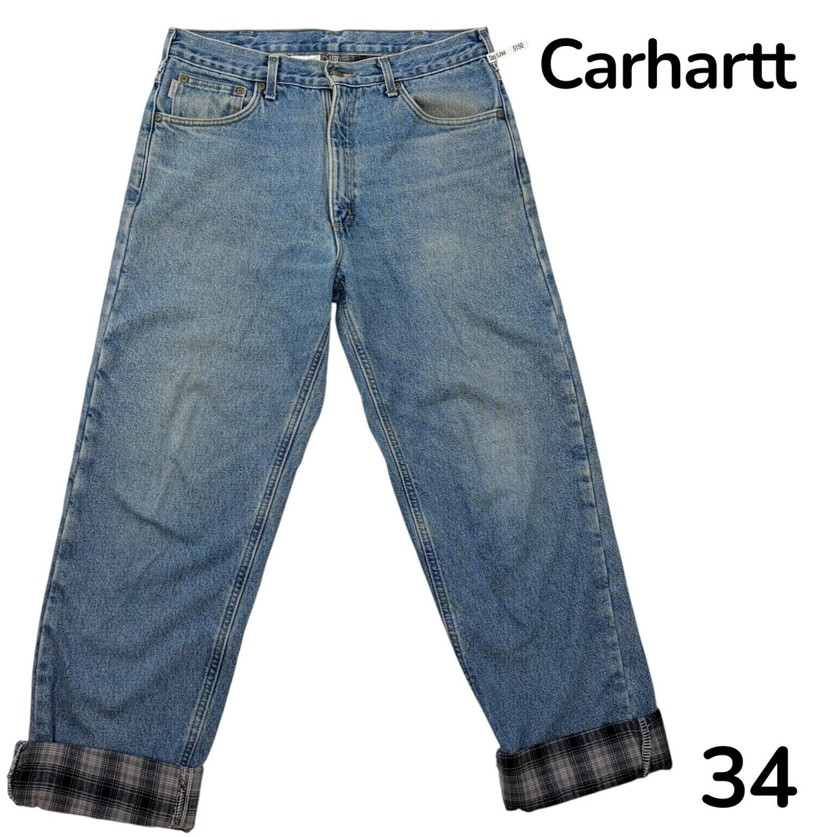 【美品】Carhartt デニム・ジーンズ インディゴ 34サイズ【クリーニング発送】