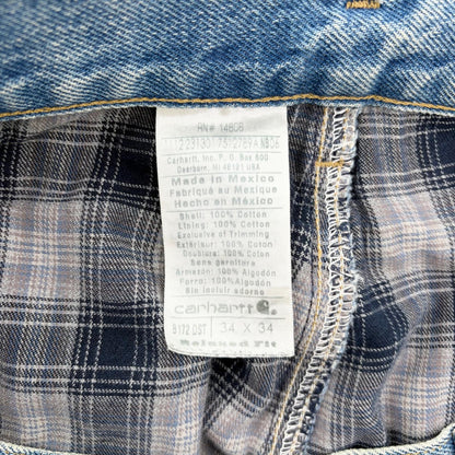 【美品】Carhartt デニム・ジーンズ インディゴ 34サイズ【クリーニング発送】