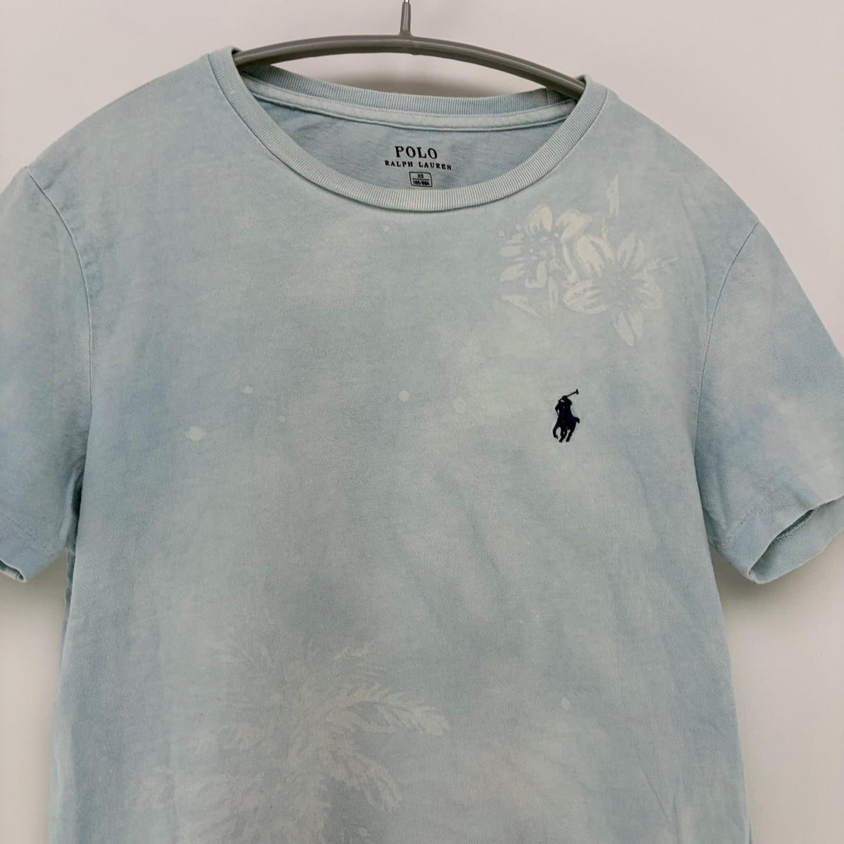 【美品】POLO RALPH LAUREN 半袖Tシャツ ブルー 青 XSサイズ【クリーニング発送】