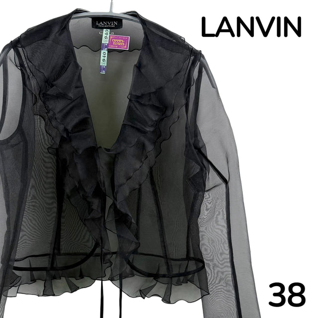 【美品】LANVIN ボレロ ブラック 38サイズ【クリーニング済】