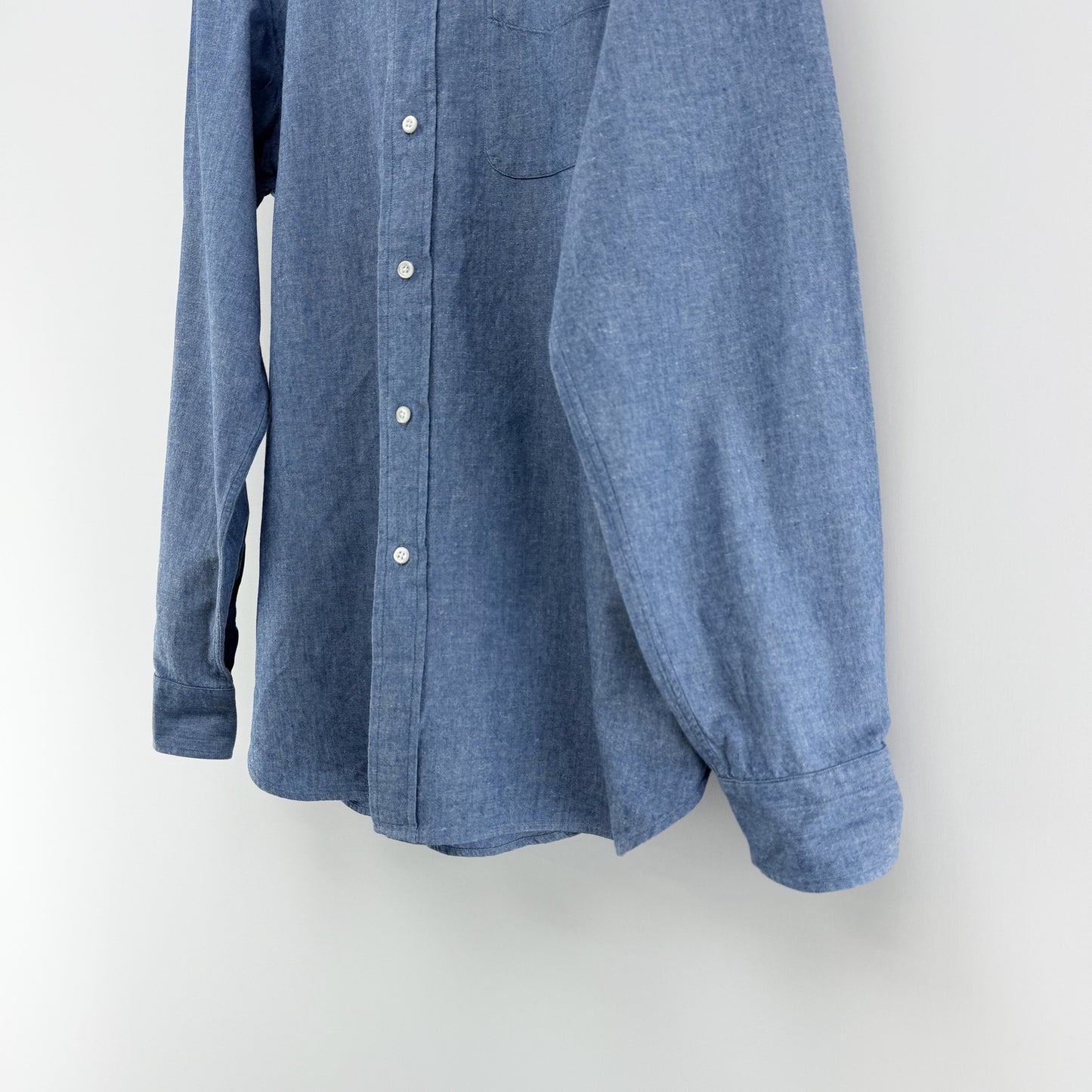 【美品】BEAMS F 長袖シャツ ブルー Lサイズ【クリーニング発送】