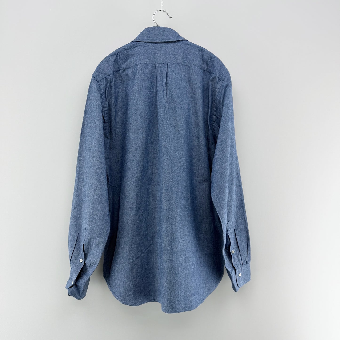 【美品】BEAMS F 長袖シャツ ブルー Lサイズ【クリーニング発送】