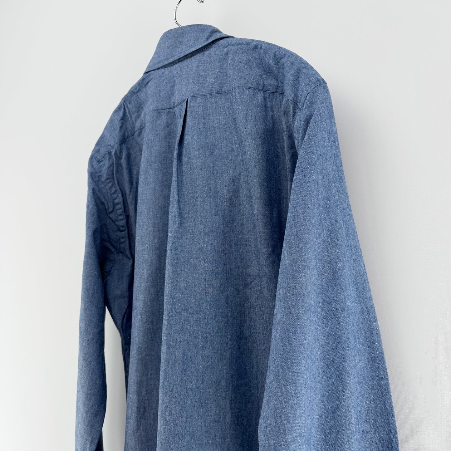 【美品】BEAMS F 長袖シャツ ブルー Lサイズ【クリーニング発送】