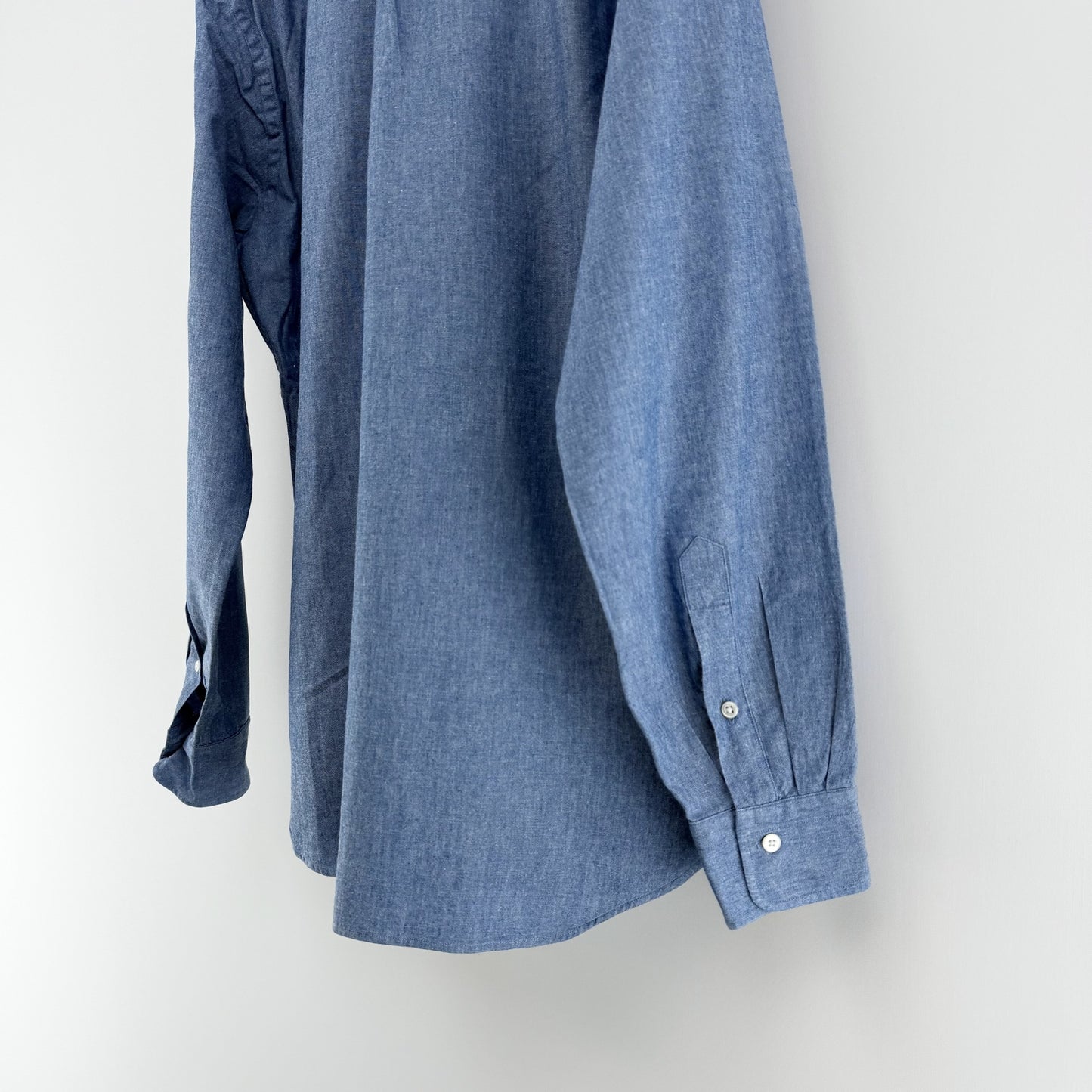 【美品】BEAMS F 長袖シャツ ブルー Lサイズ【クリーニング発送】
