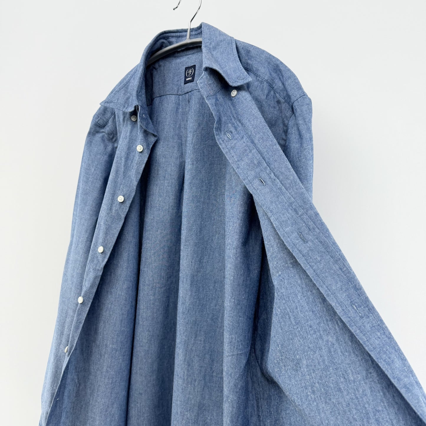 【美品】BEAMS F 長袖シャツ ブルー Lサイズ【クリーニング発送】
