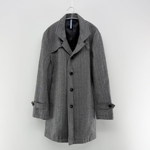 【美品】Biscorse チェスターコート グレー LLサイズ【クリーニング発送】