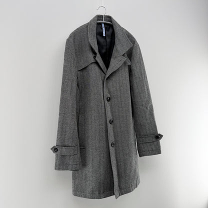 【美品】Biscorse チェスターコート グレー LLサイズ【クリーニング発送】