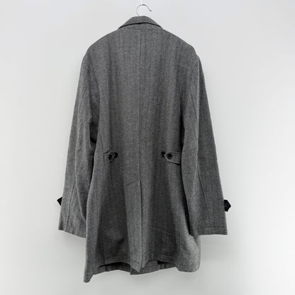【美品】Biscorse チェスターコート グレー LLサイズ【クリーニング発送】