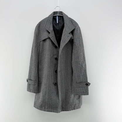 【美品】Biscorse チェスターコート グレー LLサイズ【クリーニング発送】