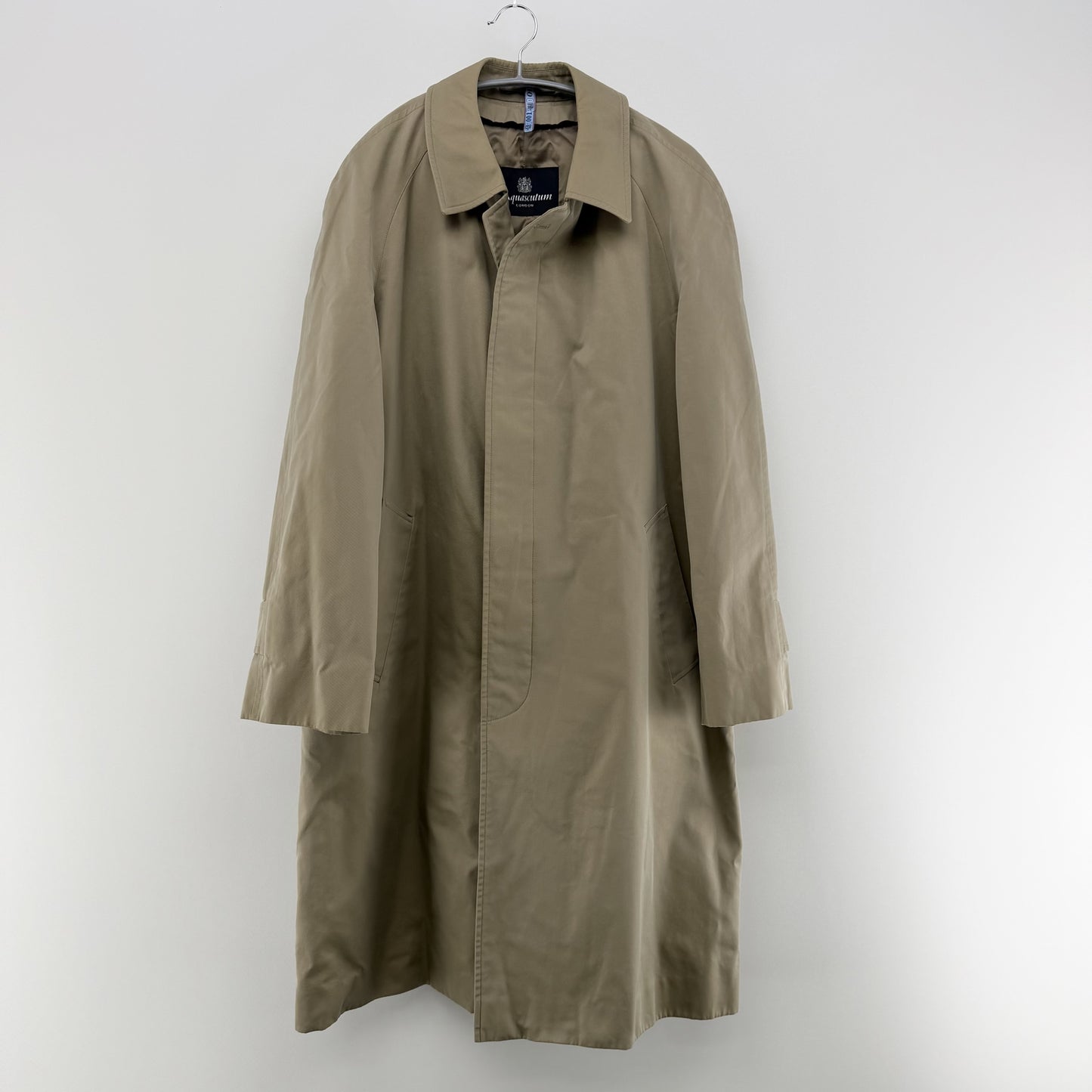 Aquascutum LONDON ステンカラーコート ベージュ【クリーニング発送】