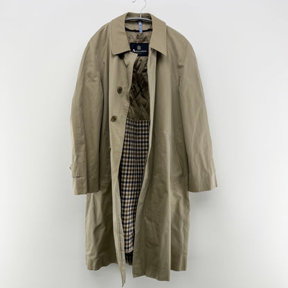 Aquascutum LONDON ステンカラーコート ベージュ【クリーニング発送】