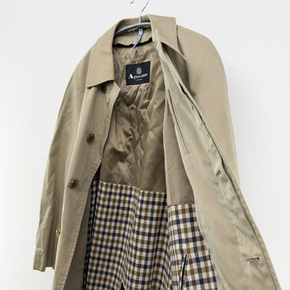 Aquascutum LONDON ステンカラーコート ベージュ【クリーニング発送】