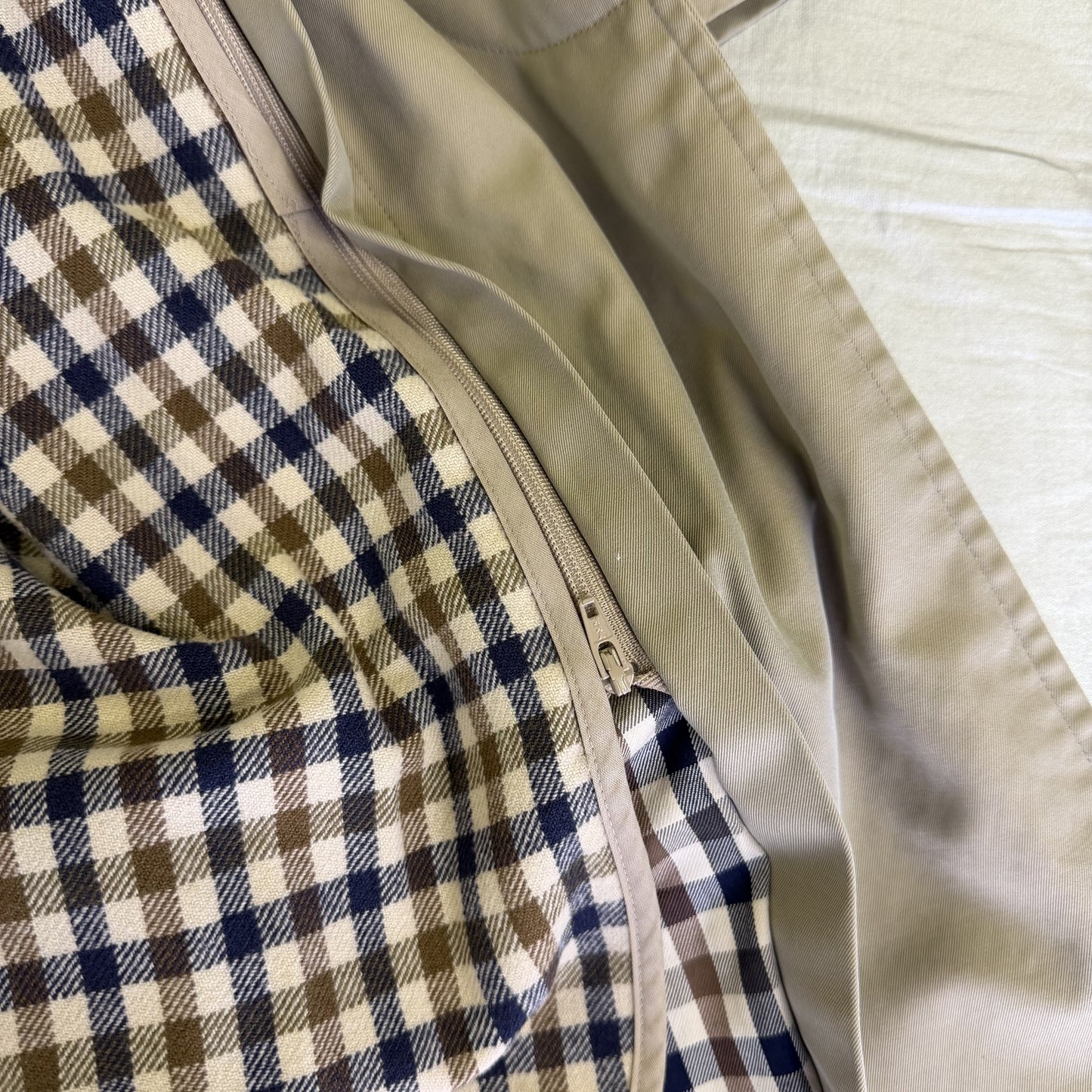 Aquascutum LONDON ステンカラーコート ベージュ【クリーニング発送】