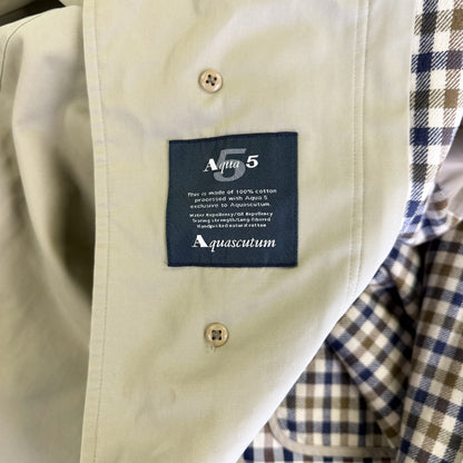 Aquascutum LONDON ステンカラーコート ベージュ【クリーニング発送】