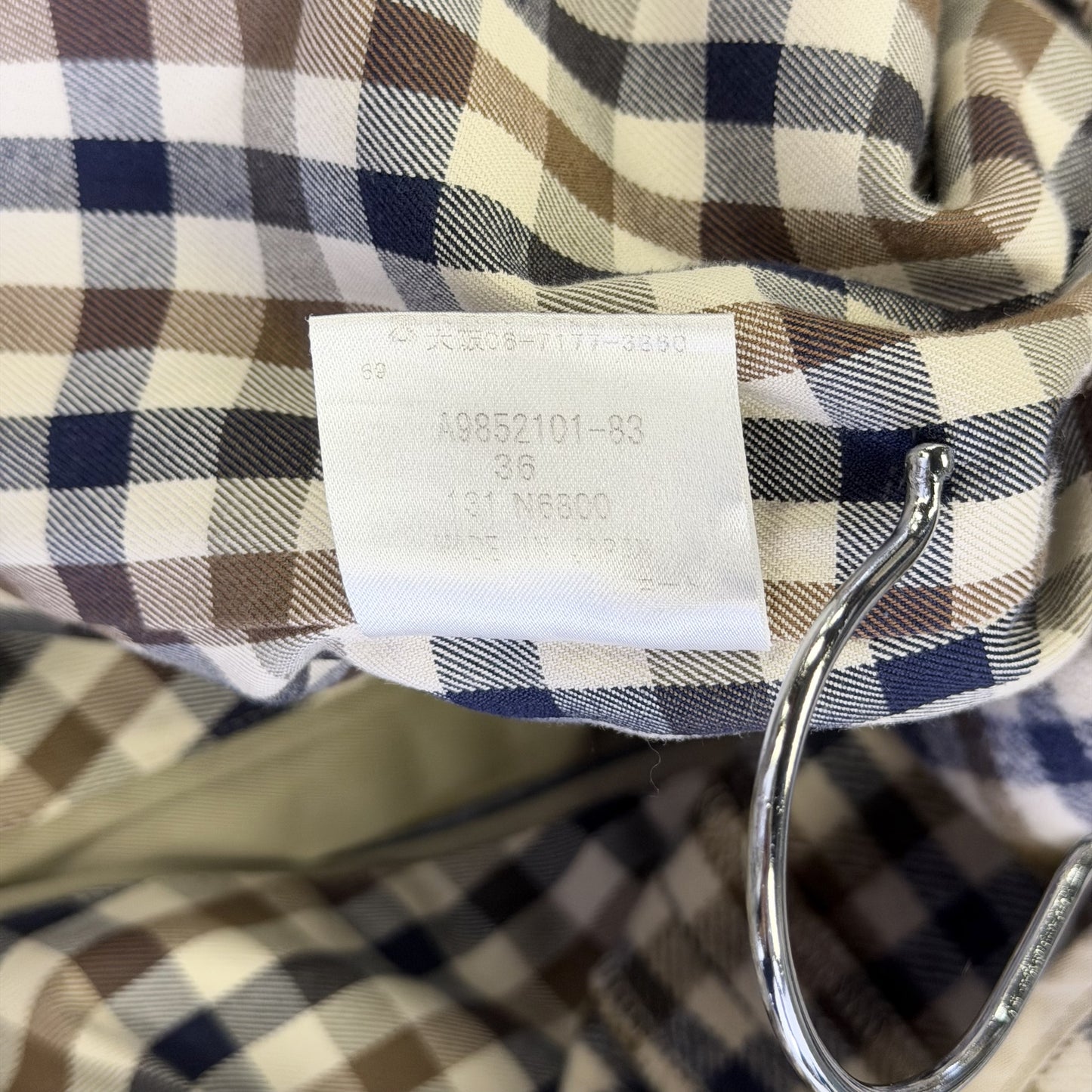 Aquascutum LONDON ステンカラーコート ベージュ【クリーニング発送】