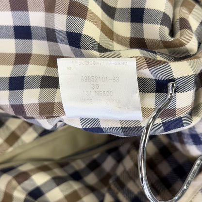 Aquascutum LONDON ステンカラーコート ベージュ【クリーニング発送】