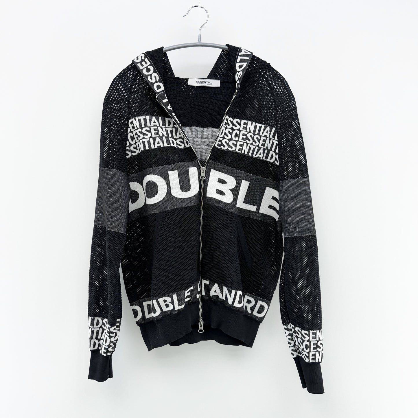 【美品】DOUBLE STANDARD CLOTHING パーカー ブラック Fサイズ【クリーニング発送】