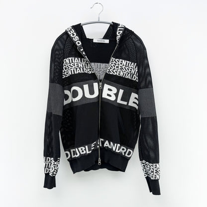 【美品】DOUBLE STANDARD CLOTHING パーカー ブラック Fサイズ【クリーニング発送】