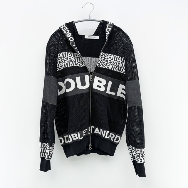 【美品】DOUBLE STANDARD CLOTHING パーカー ブラック Fサイズ【クリーニング発送】