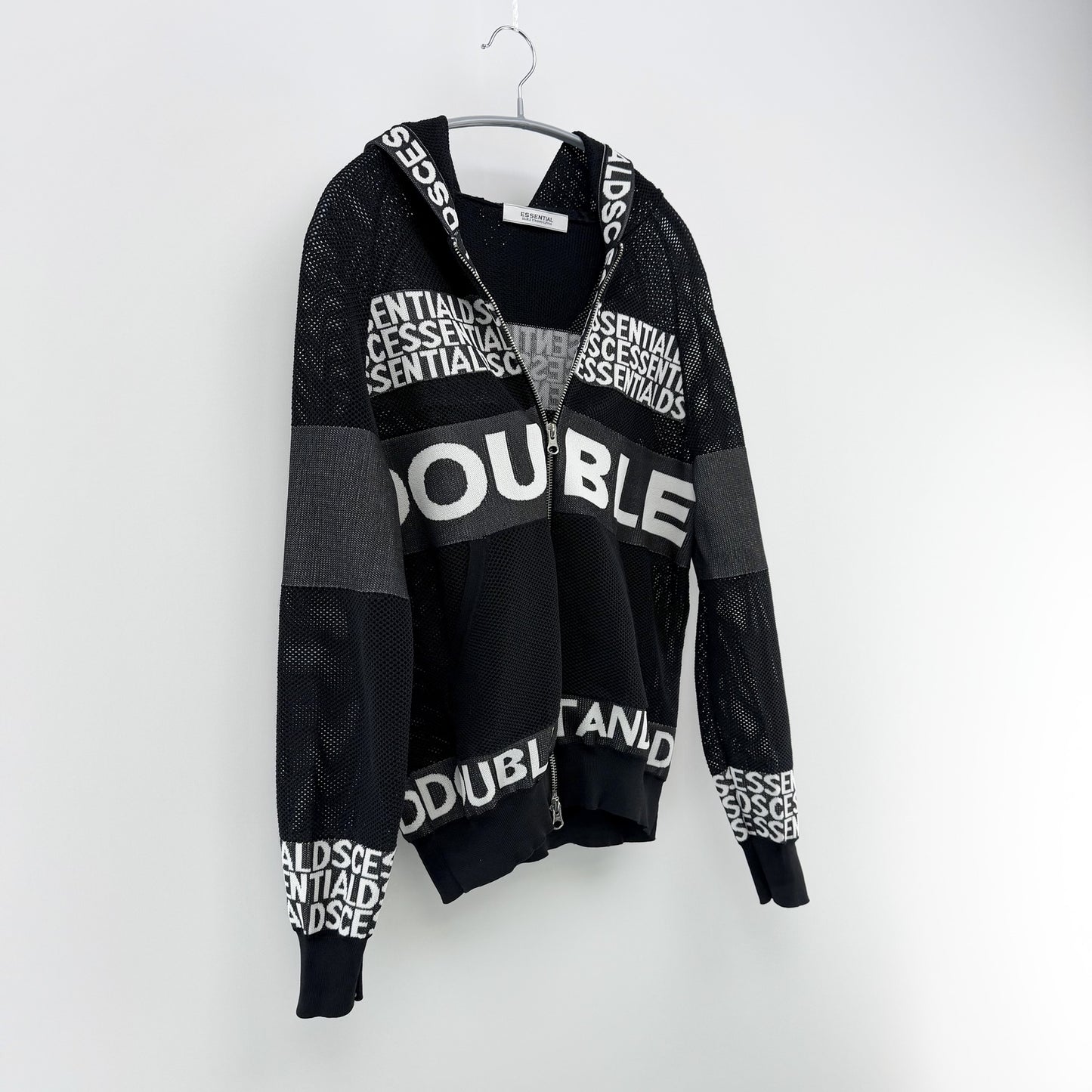 【美品】DOUBLE STANDARD CLOTHING パーカー ブラック Fサイズ【クリーニング発送】