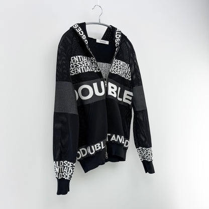 【美品】DOUBLE STANDARD CLOTHING パーカー ブラック Fサイズ【クリーニング発送】