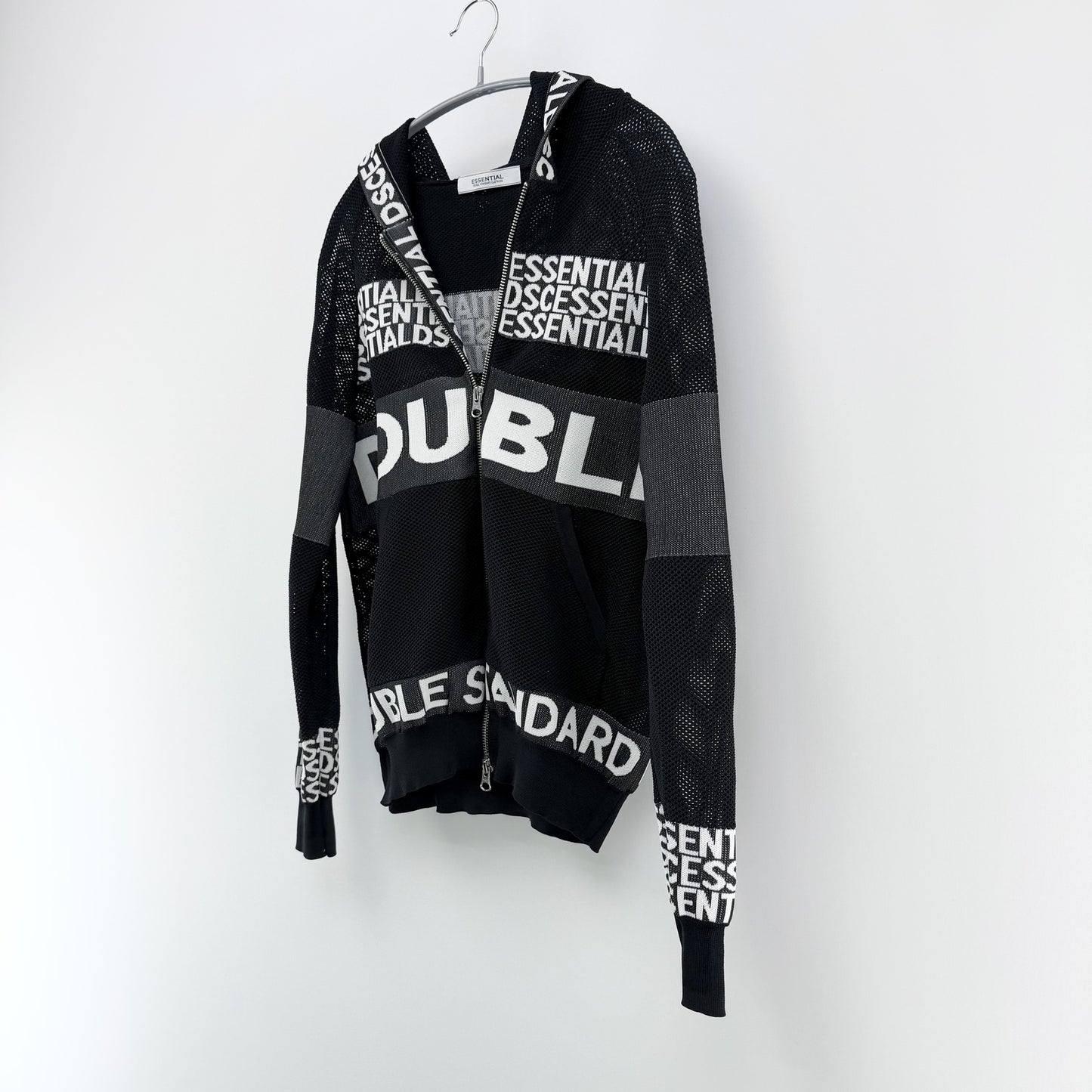 【美品】DOUBLE STANDARD CLOTHING パーカー ブラック Fサイズ【クリーニング発送】