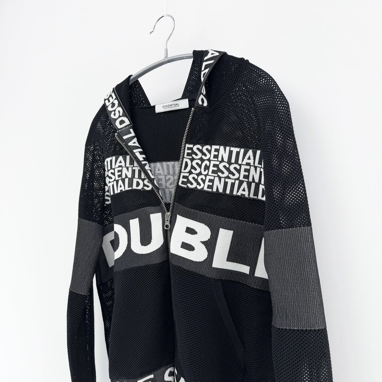【美品】DOUBLE STANDARD CLOTHING パーカー ブラック Fサイズ【クリーニング発送】