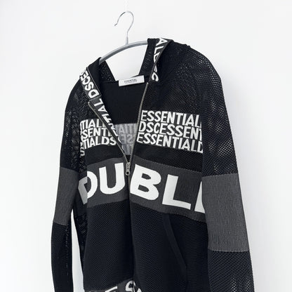 【美品】DOUBLE STANDARD CLOTHING パーカー ブラック Fサイズ【クリーニング発送】