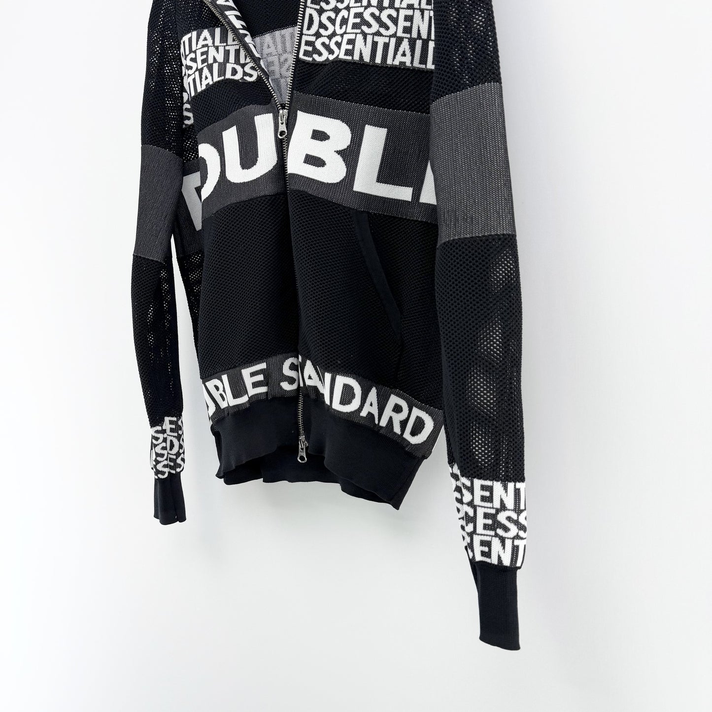 【美品】DOUBLE STANDARD CLOTHING パーカー ブラック Fサイズ【クリーニング発送】