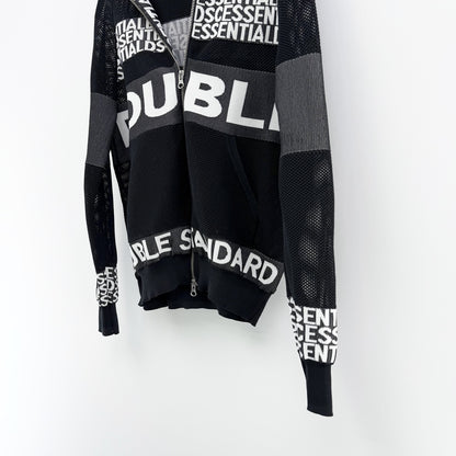 【美品】DOUBLE STANDARD CLOTHING パーカー ブラック Fサイズ【クリーニング発送】