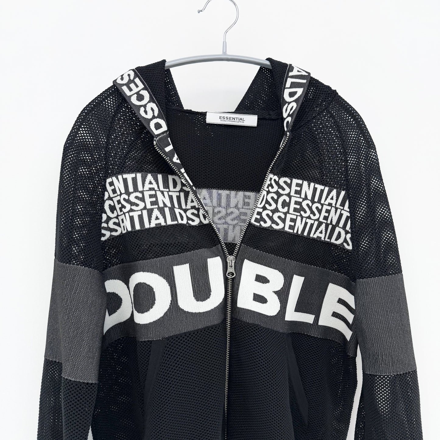 【美品】DOUBLE STANDARD CLOTHING パーカー ブラック Fサイズ【クリーニング発送】