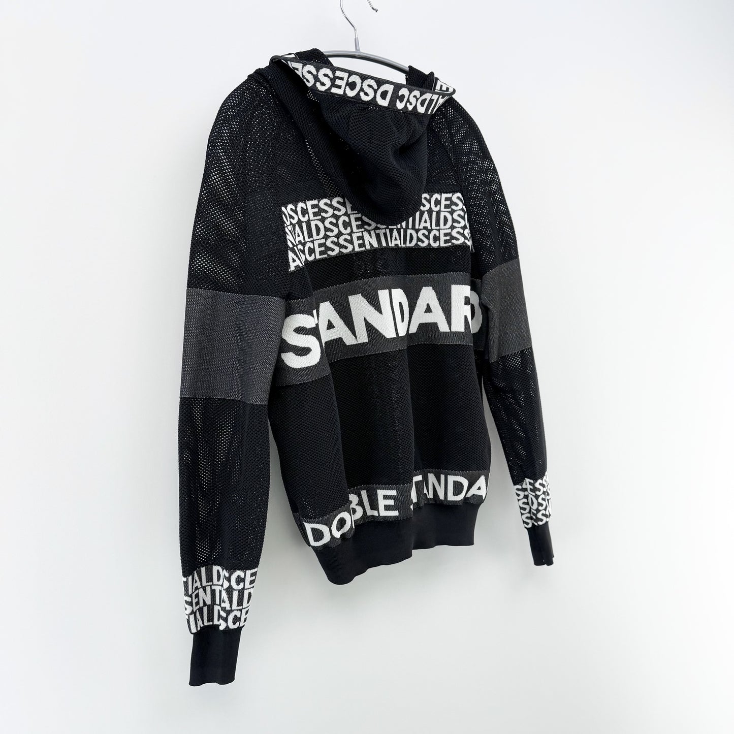 【美品】DOUBLE STANDARD CLOTHING パーカー ブラック Fサイズ【クリーニング発送】