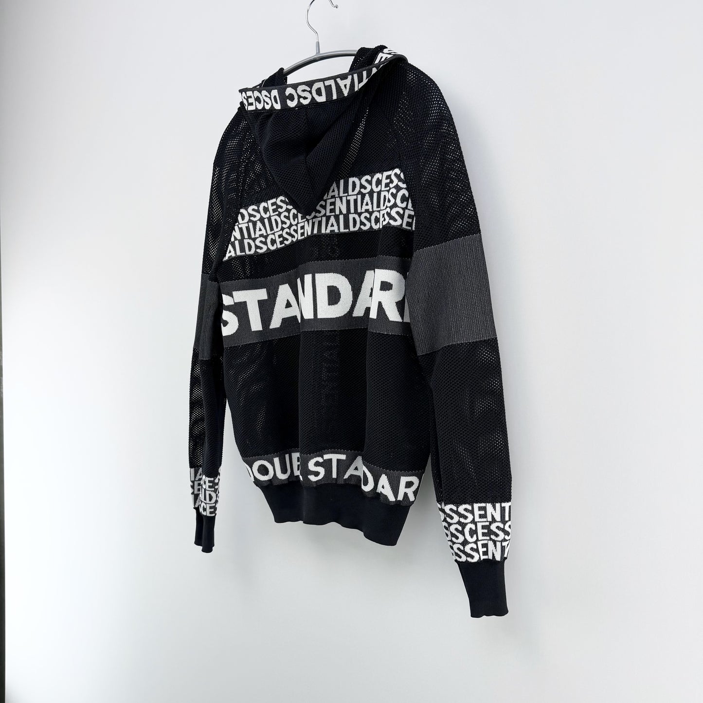 【美品】DOUBLE STANDARD CLOTHING パーカー ブラック Fサイズ【クリーニング発送】