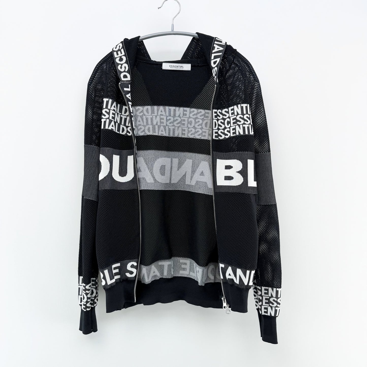 【美品】DOUBLE STANDARD CLOTHING パーカー ブラック Fサイズ【クリーニング発送】
