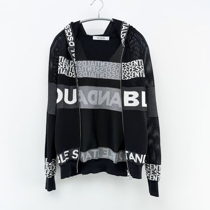 【美品】DOUBLE STANDARD CLOTHING パーカー ブラック Fサイズ【クリーニング発送】