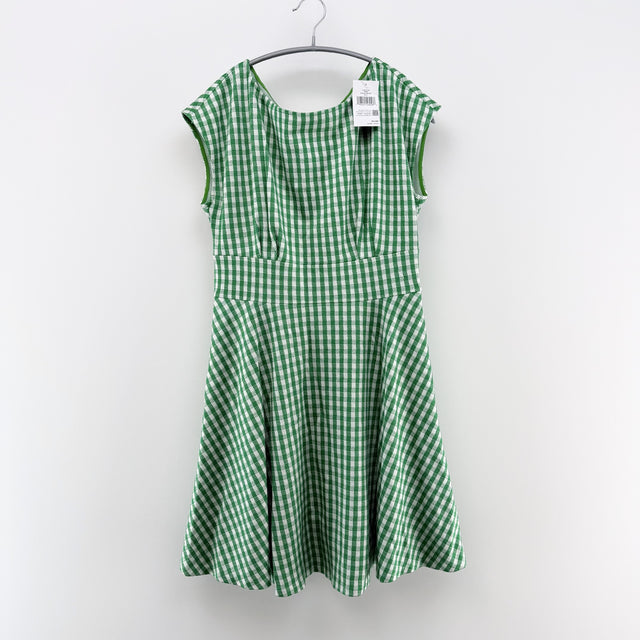 【美品】kate spade new york ワンピース グリーン Mサイズ【新品タグ付】